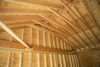 Prepped vaulted ceiling for the master bedroom